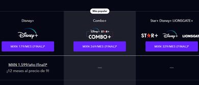 Disney+ y Star+ suben de precio en México: así quedan los nuevos costos de sus planes individuales, anuales y el Combo+
