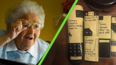 Alguien adaptó los controles de la televisión, el DVD y hasta la barra de sonido para su abuela, y el resultado es enternecedor