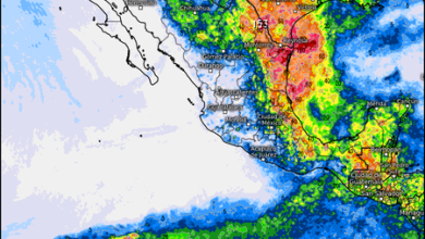 El frente frío 55 ya está en México, con viento, lluvias fuertes y posibilidad de granizo, aunque siguen las temperaturas hasta de 45 °C