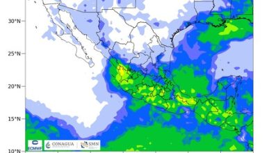 Siguen en México las lluvias, el granizo y las ondas tropicales, pero no ceden las temperaturas arriba de 35 °C en el país.
