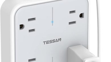 Este multicontacto de pared tiene cuatro enchufes y tres puertos USB para cargar todos tus dispositivos por 284 pesos en Amazon México
