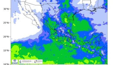 El frente frío 2 se mantiene en México, siguen las lluvias, una vaguada monzónica y temperaturas de hasta 45 °C