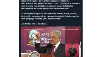 La "superfarmacia" en México con todos los medicamentos del mundo llegará antes de que termine 2023, según AMLO