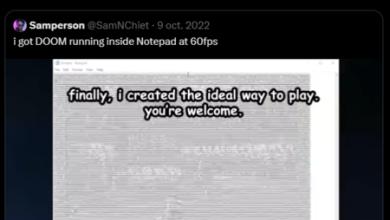 Un maldito genio logra que 'Doom' funcione en el bloc de notas de Windows y hasta John Romero se sorprende