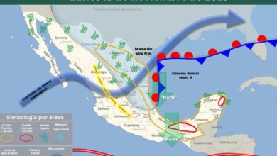 El frente frío 9 baja al centro de México y está por invadir prácticamente a todo el país: ruta y estados afectados