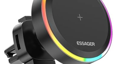 Este soporte con cargador MagSafe para auto tiene ventilación interna e iluminación RGB por menos de 300 pesos en AliExpress