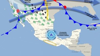 Las masas de aire polar de dos frentes fríos coinciden en México: ruta y estados afectados de los frentes fríos 10 y 11