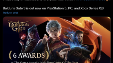 'Baldur's Gate 3' hace historia en The Game Awards 2023 al derrotar a 'The Legend of Zelda: Tears of the Kingdom' como el mejor juego del año