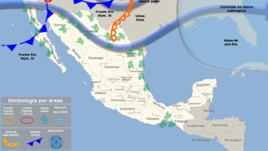 Llegan a México los frentes fríos 15 y 16 y provocarán temperaturas mínimas de hasta -10 °C: trayectoria y estados afectados