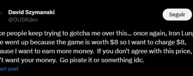 "Piratealo, no quiero tu dinero": este desarrollador aumentó el precio de su popular juego en Steam