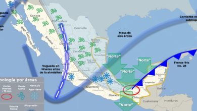 Es enero y ya llueve: la culpa es del frente frío 28 y su masa de aire ártico que se apoderan de casi todo México