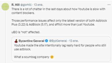 Google dice que no es su culpa la carga lenta de videos en YouTube, es de los bloqueadores de anuncios