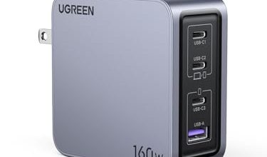 Los monstruosos 160W de este cargador UGREEN cargan en tiempo récord laptops, celulares y más y Amazon lo rebaja a su costo mínimo histórico