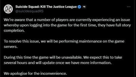 ‘Suicide Squad’ cierra sus servidores a la primera hora del acceso anticipado por un error que completaba la historia con iniciar sesión