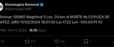 Todo sobre el sismo de hoy en México: magnitud 5 en Guerrero