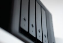 close up of a data hub diskstation