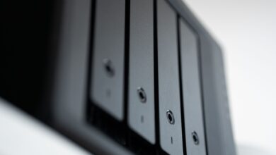 close up of a data hub diskstation